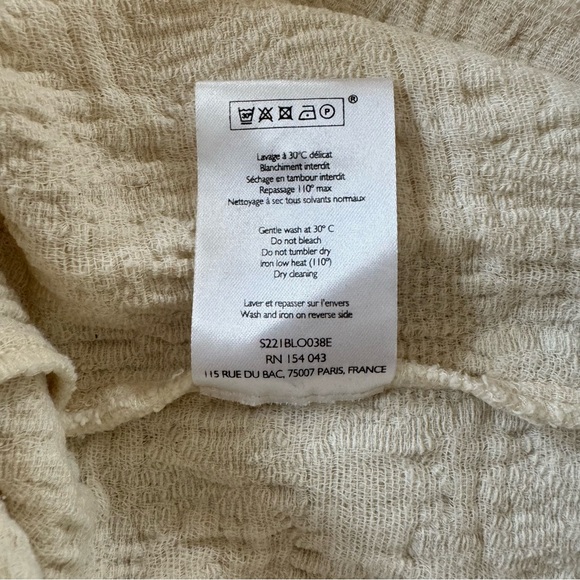 Sezane Natalia Blouse Size EU 38 US 6 - Picture 8 of 14